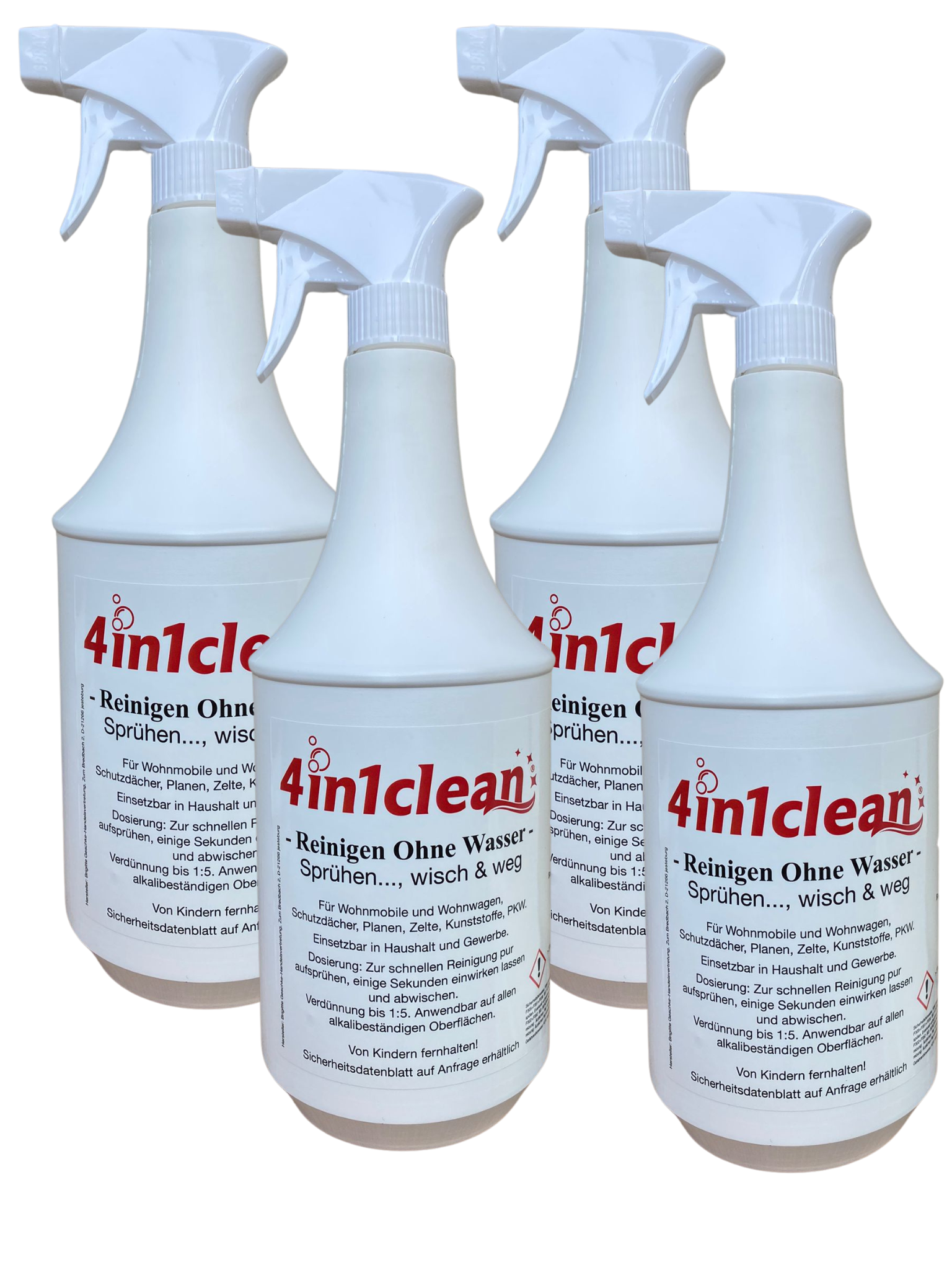 4in1clean – Pakiet promocyjny z darmową wysyłką – 4 × 1000 ml